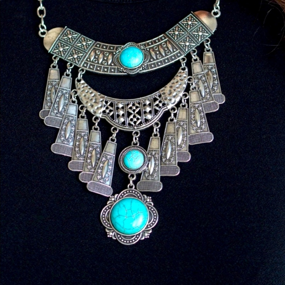 Sahara Royal Blue Necklace & earring.